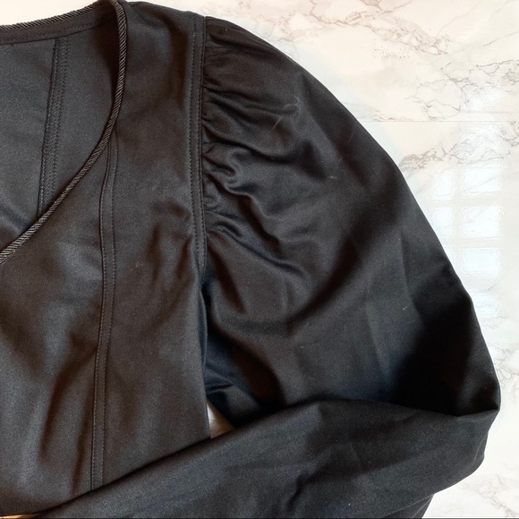 L'Academie The Lauren Blouse Black Size Medium - Picture 6 of 8